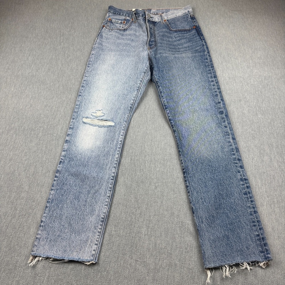 Levis 501 Jeans‎ Womens 29X30 Blue Button Fly BIG E Straight Leg Classic Fit NWT